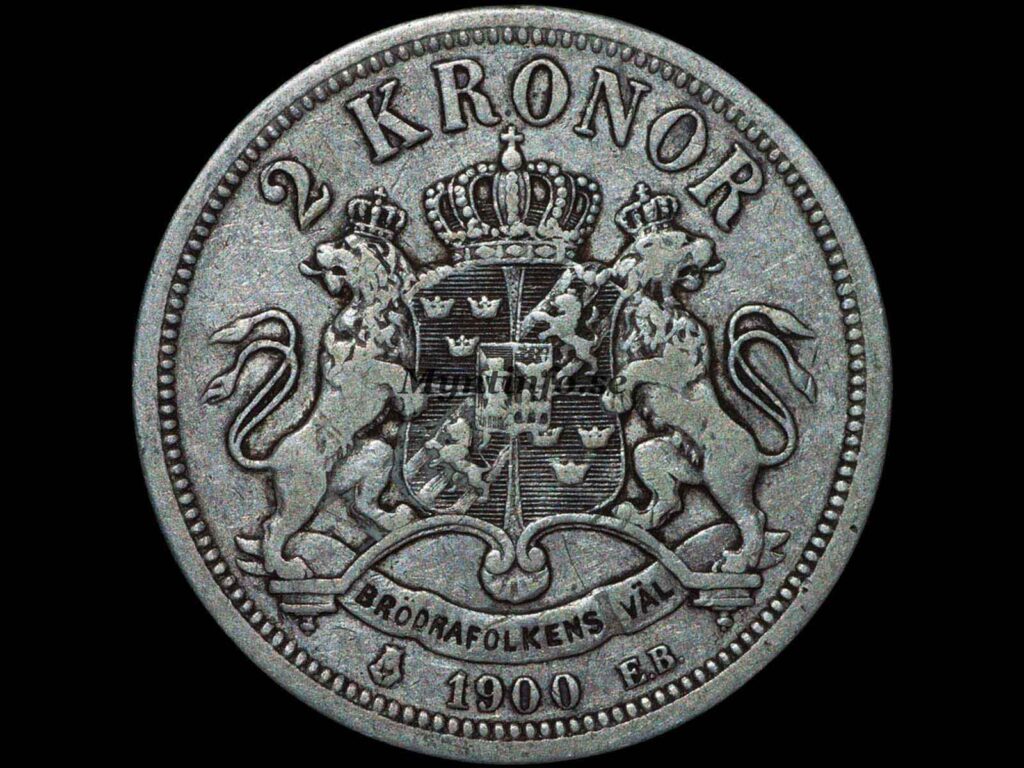 Svensk 2 Krona 1900 - Myntinfo