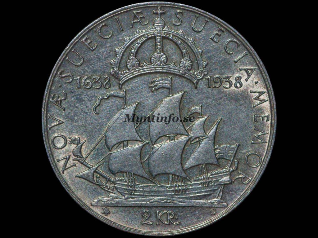 2 Krona 1938 - Jubileumsmynt - Myntinfo